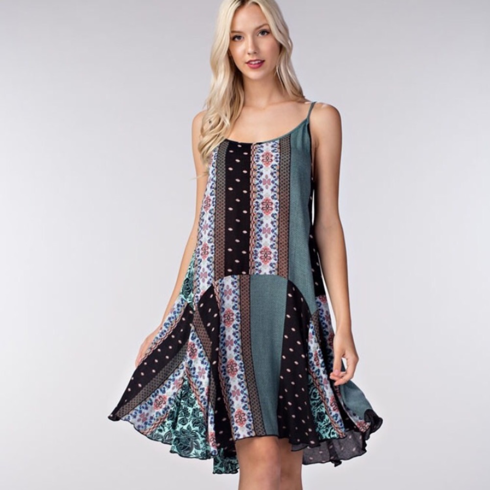 🆕 Jaxton Paisley Boho Patchwork Dress! 🆕
